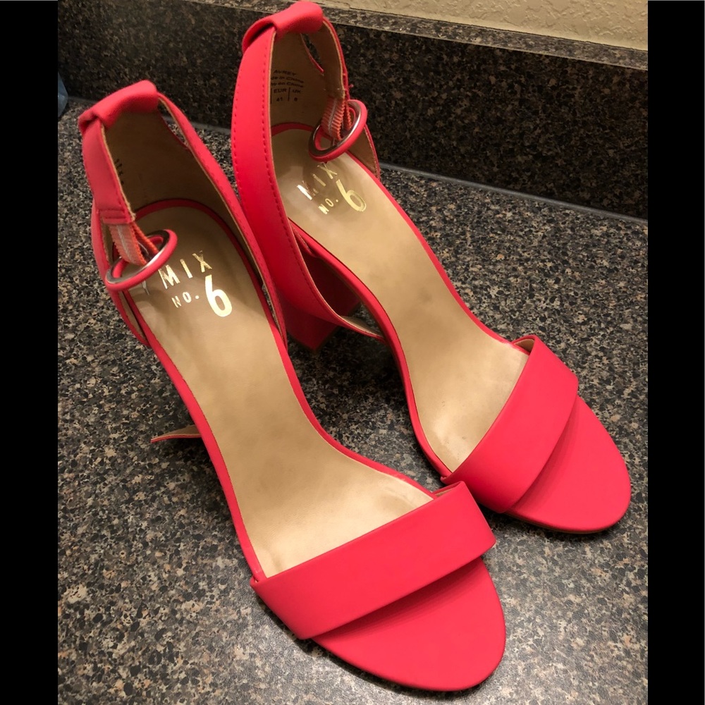 Coral block heels